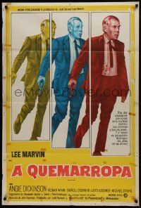 1g558 POINT BLANK Argentinean R1960s differnet colorful art of Lee Marvin, John Boorman film noir!