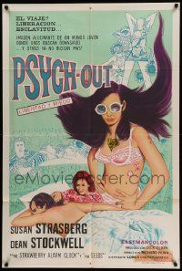1g562 PSYCH-OUT Argentinean 1968 AIP, psychedelic drugs, sexy pleasure lover Susan Strasberg!