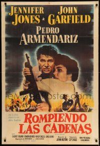 1g621 WE WERE STRANGERS Argentinean 1949 Jennifer Jones & John Garfield, directed by John Huston