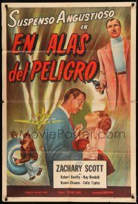 1g625 WINGS OF DANGER Argentinean 1952 Terence Fisher film noir, different art of Zachary Scott!