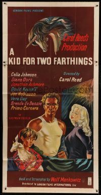 1g038 KID FOR TWO FARTHINGS English 3sh 1956 art of sexy Diana Dors, directed by Carol Reed!