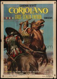 1g226 CORIOLANUS: HERO WITHOUT A COUNTRY Italian 1p 1964 Averado Ciriello art of Gordon Scott!