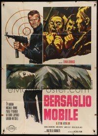 1g235 DEATH ON THE RUN Italian 1p 1967 Sergio Corbucci, cool crime art by Sandro Symeoni!