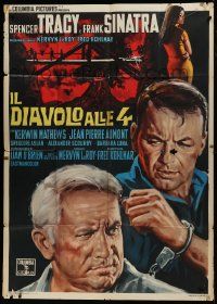 1g240 DEVIL AT 4 O'CLOCK Italian 1p 1961 different artwork of Spencer Tracy & Frank Sinatra!