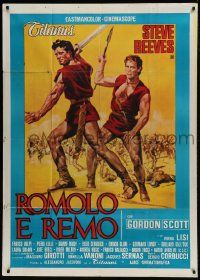 1g244 DUEL OF THE TITANS Italian 1p R1980s Romolo e Remo, Corbucci, Steve Reeves, Gordon Scott!