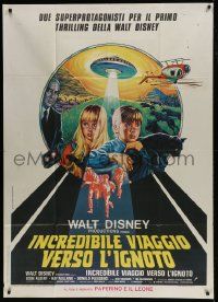 1g248 ESCAPE TO WITCH MOUNTAIN Italian 1p 1976 Disney, cool different art, rare!