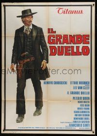 1g262 GRAND DUEL Italian 1p 1973 cool full-length art of cowboy Lee Van Cleef, spaghetti western!