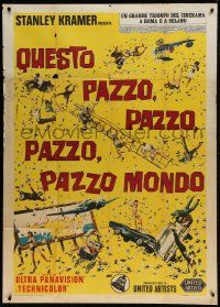 1g280 IT'S A MAD, MAD, MAD, MAD WORLD Italian 1p 1964 completely different art by Mauro Colizzi!