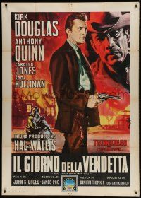 1g291 LAST TRAIN FROM GUN HILL Italian 1p 1959 Nistri art of Kirk Douglas & Quinn, John Sturges!