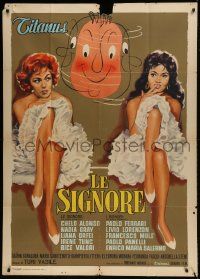 1g293 LE SIGNORE Italian 1p 1960 wonderful art of sexy ladies Chelo Alonso & Nadia Gray!