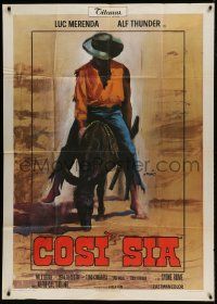 1g303 MAN CALLED AMEN Italian 1p 1972 Cosi Sia, great spaghetti western art by Franco Picchioni