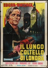 1g329 PSYCHO-CIRCUS Italian 1p 1968 Piovano art of Klaus Kinski by Big Ben & murder victim!