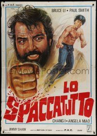 1g336 RETURN OF THE TIGER Italian 1p 1979 kung fu art of Bruce Li & Paul Smith by Enzo Sciotti!