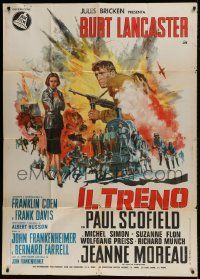 1g371 TRAIN Italian 1p 1965 cool different art of Burt Lancaster, directed by John Frankenheimer