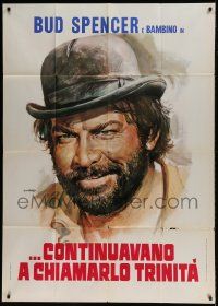 1g372 TRINITY IS STILL MY NAME teaser Italian 1p 1972 Casaro spaghetti western art of Bud Spencer!