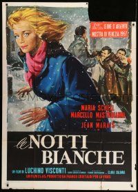 1g384 WHITE NIGHTS Italian 1p 1957 Luchino Visconti, Innocenti art of Maria Schell, Dostoyevsky!