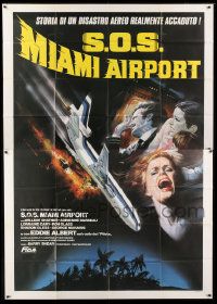 1g059 CRASH OF FLIGHT 401 Italian 2p 1978 different airplane crash art, S.O.S. Miami Airport!