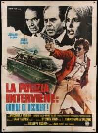 1g081 LEFT HAND OF THE LAW Italian 2p 1975 La Polizia interviene: ordine di uccidere, James Mason!