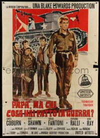 1g109 WHAT DID YOU DO IN THE WAR DADDY Italian 2p 1966 great art of Coburn & cast, Blake Edwards