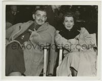 1h139 BETRAYED candid 8x10 still 1954 Clark Gable & Lana Turner at the premiere in Holland!