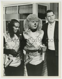 1h143 BEWITCHED TV 7x9 still 1968 Dick York uncomfortable with alien guests who resemble dogs!