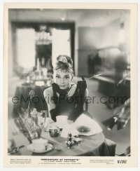 1h160 BREAKFAST AT TIFFANY'S 8.25x10 still 1961 c/u sexy Audrey Hepburn w/ cigarette in holder!