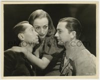 1h164 BRIDE WORE RED 8x10 still 1937 sexy Joan Crawford between Franchot Tone & Robert Young!