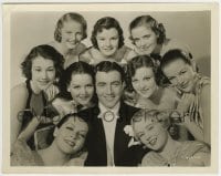 1h168 BROADWAY MELODY OF 1936 8x10.25 still 1935 Robert Taylor surrounded by nine Melody Maidens!