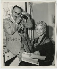 1h171 BROTHERS KARAMAZOV candid deluxe 8.25x10 still 1957 Maria Schell & cinematographer John Alton!