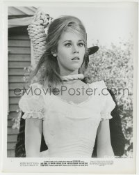 1h189 CAT BALLOU 8x10.25 still 1965 wacky c/u of cross-eyed Jane Fonda with noose around her neck!
