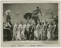 1h351 GIRL CRAZY 8x10.25 still 1932 11 sexy girls performing in front of cowboy mural background!