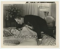 1h375 GRAND HOTEL 8.25x10 still 1932 John Barrymore leaning over Greta Garbo laying on bed!