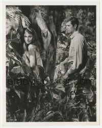 1h388 GREEN MANSIONS deluxe 8x10.25 still 1959 lovers Audrey Hepburn & Anthony Perkins in jungle!