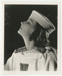 1h389 GRETA GARBO deluxe 8x10 still 1930s incredible profile portrait by Clarence Sinclair Bull!