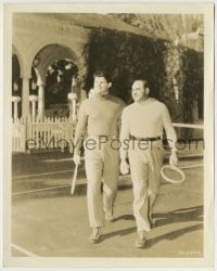 1h394 HAL ROACH/HAL ROACH JR 8x10 still 1930s father & son playing a game of tennis!