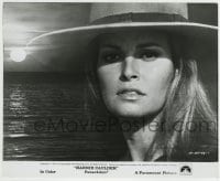 1h398 HANNIE CAULDER 8.25x10 still 1972 sexy cowgirl Raquel Welch superimposed over ocean sunset!