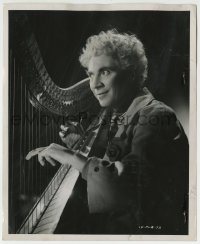 1h406 HARPO MARX 8.25x10 still 1946 great close up playing his harp in A Night in Casablanca!
