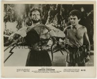 1h415 HERCULES UNCHAINED 8.25x10 still 1960 close up of strongman Steve Reeves bending steel!