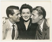 1h422 HIS GIRL FRIDAY 8x10 key book still 1939 Cary Grant, Rosalind Russell & Bellamy by Schafer!
