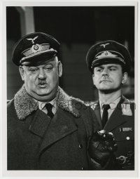 1h425 HOGAN'S HEROES TV 7x9.25 still 1960s Bob Crane in Nazi uniform behind John Banner as Schulz!