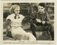 1h452 IN PERSON 8x10.25 still 1935 George Brent whittling wood stares at pretty Ginger Rogers!