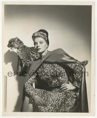 1h459 IRENE MANNING 8.25x10 still 1942 wonderful portrait in leopard dress by Henry Waxman!