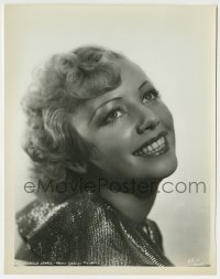 1h460 ISABEL JEWELL 8x10.25 still 1930s head & shoulders smiling portrait showing her teeth!