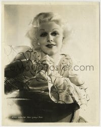 1h484 JEAN HARLOW 7.75x9.75 still 1936 portrait with her hands clasped not long before her passing!