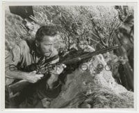 1h942 TREASURE OF THE SIERRA MADRE 8.25x10 still 1948 Humphrey Bogart w/ rifle fighting banditos!