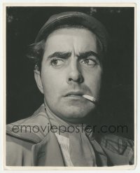 1h954 TYRONE POWER JR. deluxe 8x10 still 1940s super close up with cigarette hanging from his mouth!