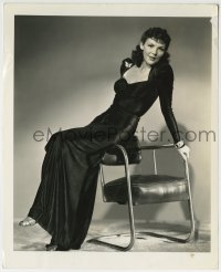 1h963 VEDA ANN BORG 8x10 still 1940 modeling pretty dress from Glamour For Sale by Lippman!