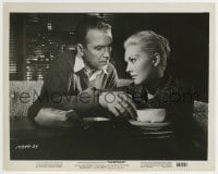 1h967 VERTIGO 8x10.25 still 1958 James Stewart & blonde Kim Novak with coffee, Hitchcock!