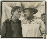 1h983 WHISTLE 8.25x10.25 still 1921 intense close up of William S. Hart staring at tough guy!