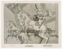 1h988 WINDOW CLEANERS 8x10.25 still 1940 Donald Duck on horse statue outside of clock, Disney!